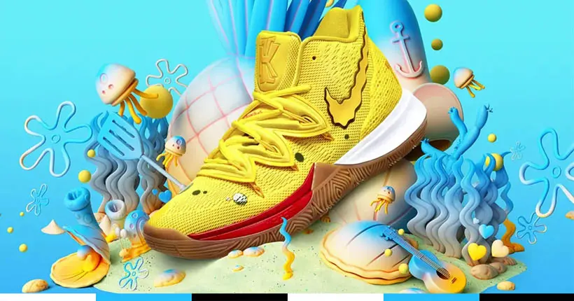 En images : les sneakers hypercolorées de la collab’ Nike x Bob l’éponge