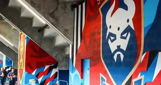 À Caen, un street artist local a repeint les murs de la tribune Borrelli