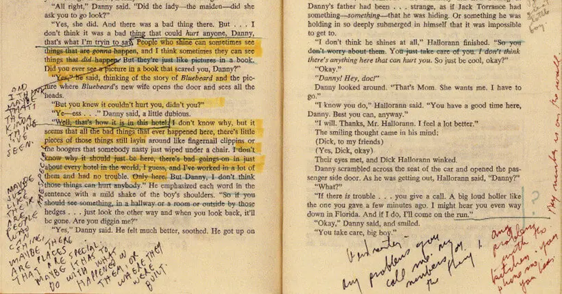 Alerte trésor : voici les notes de Kubrick sur la copie du Shining de Stephen King