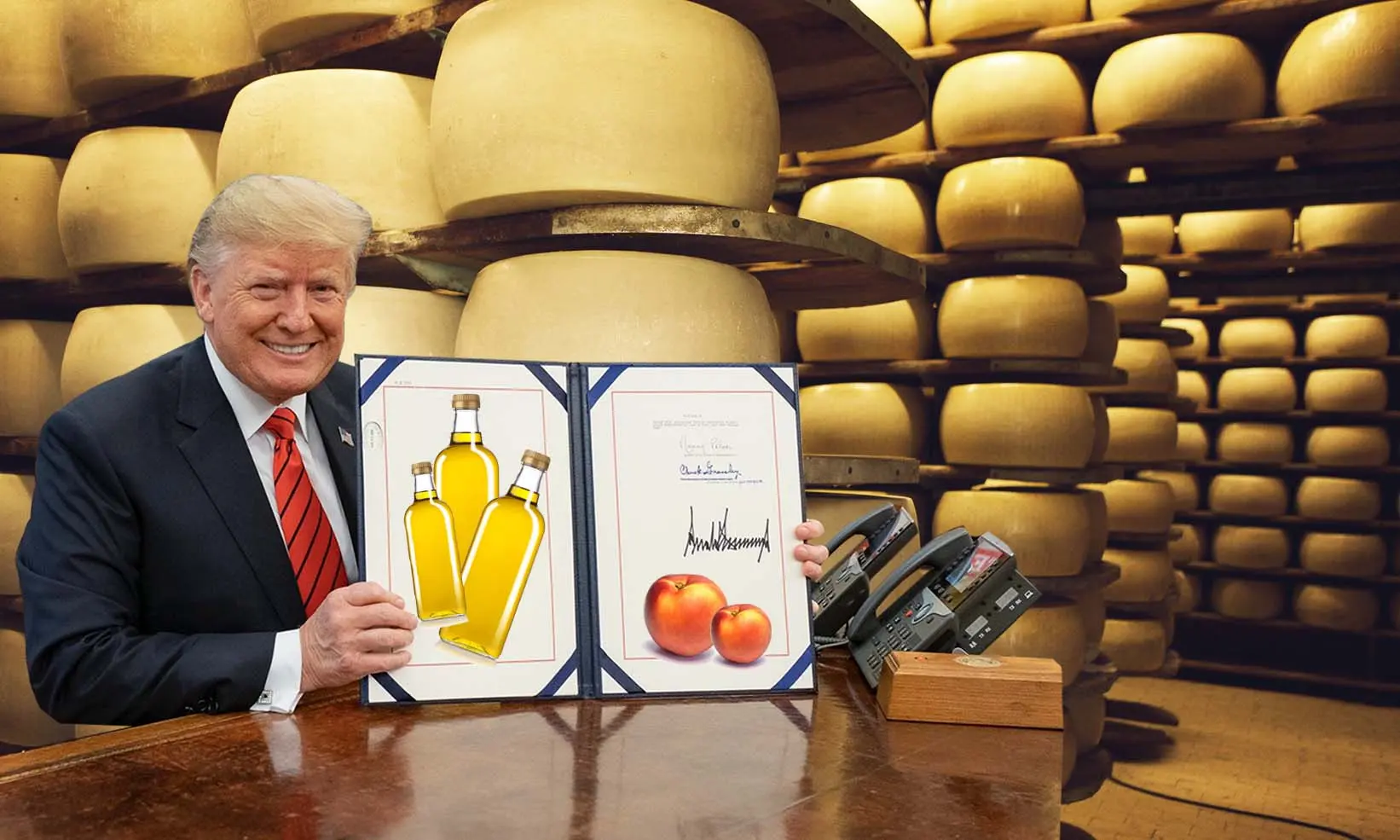 Parmesan, whisky, huile d’olive : voici les produits menacés par les taxes de Donald Trump