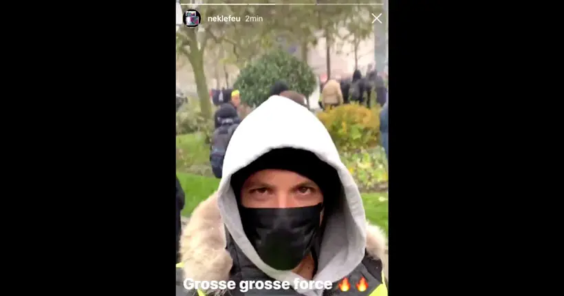 Ce week-end, Nekfeu a défilé… avec les gilets jaunes