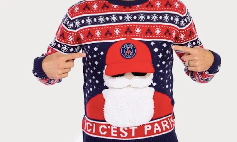 En images : le PSG dévoile sa collection de Noël et son incroyable pull