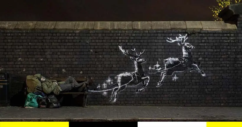 Pour Noël, Banksy dévoile une œuvre s’attaquant à la crise du logement britannique