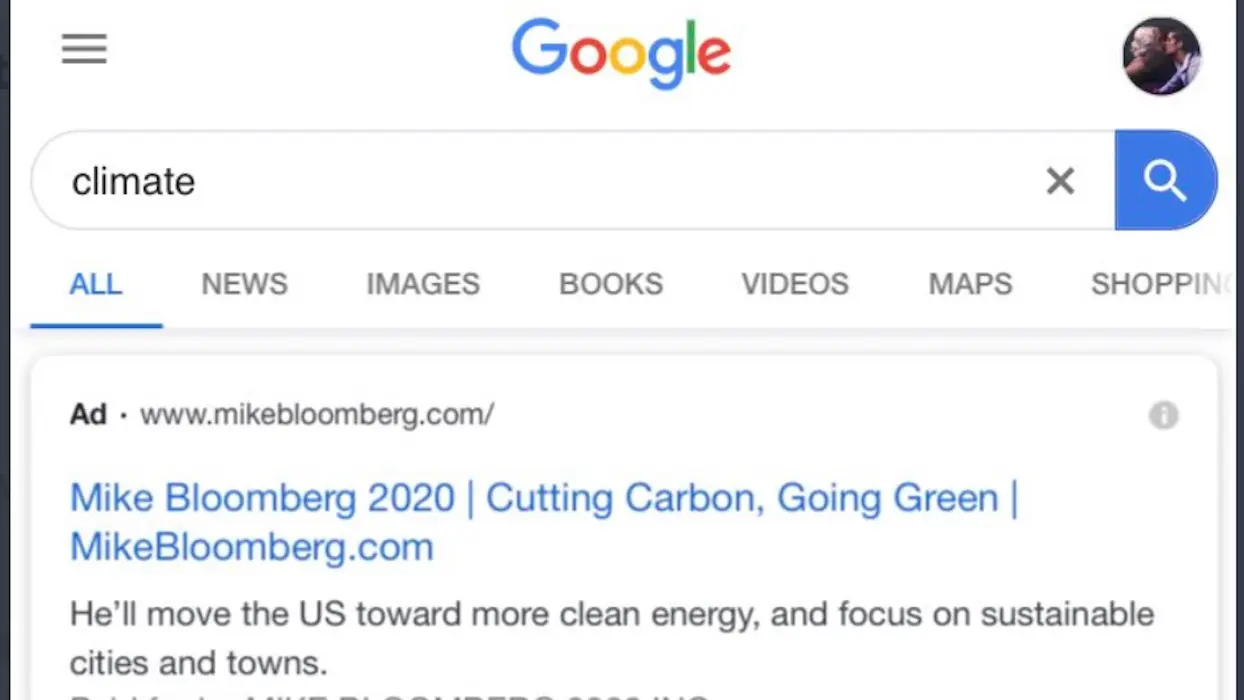 En campagne, Michael Bloomberg rachète tous les mots-clés liés au climat sur Google
