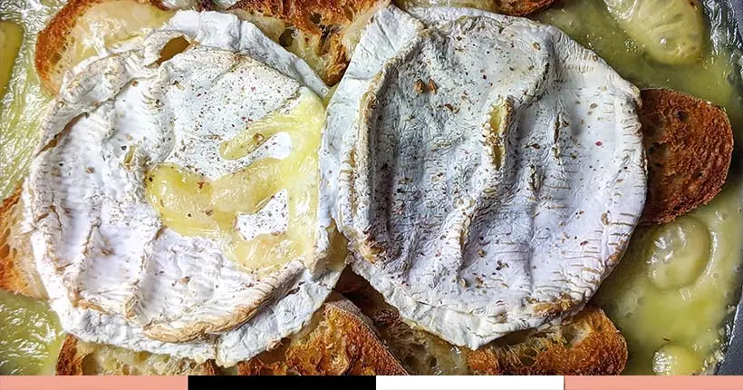 Tuto basique : camembert au four sur pain grillé