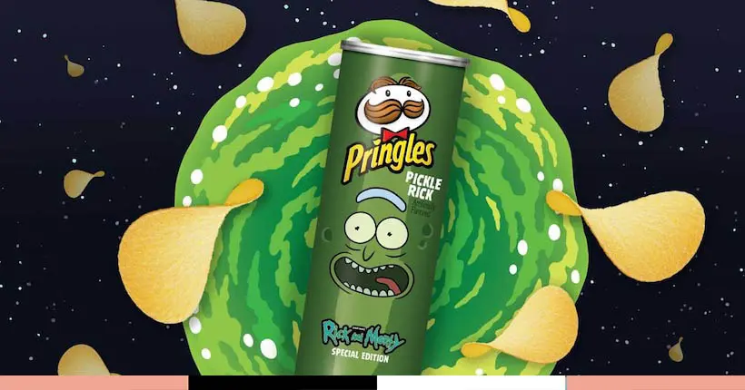 On pourra bientôt savourer des Pringles inspirés de Rick et Morty, au goût de cornichon