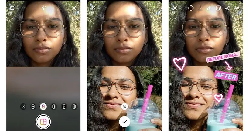Instagram lance une fonctionnalité permettant de faire des montages photo dans ses stories