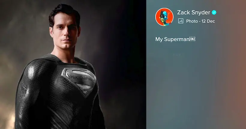 Zack Snyder ne lâche pas l’affaire et dévoile une photo inédite de son Superman noir