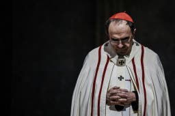 <p>(FILES) In this file photo taken on April 03, 2016, Roman Catholic Cardinal, Archbishop of Lyon, Philippe Barbarin leads a mass, in Saint-Jean cathedral, in Lyon. &#8211; The decision in the appeal trial of Cardinal Barbarin, who is charged with failing to report a priest who abused boy scouts in the 1980s and 90s, will be delivered in Lyon on January 30, 2020. (Photo by JEFF PACHOUD / AFP)</p>
