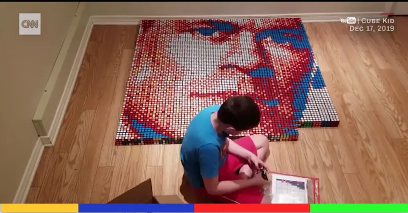 Un enfant dyslexique crée un portrait géant de John Cena avec des Rubik’s Cube