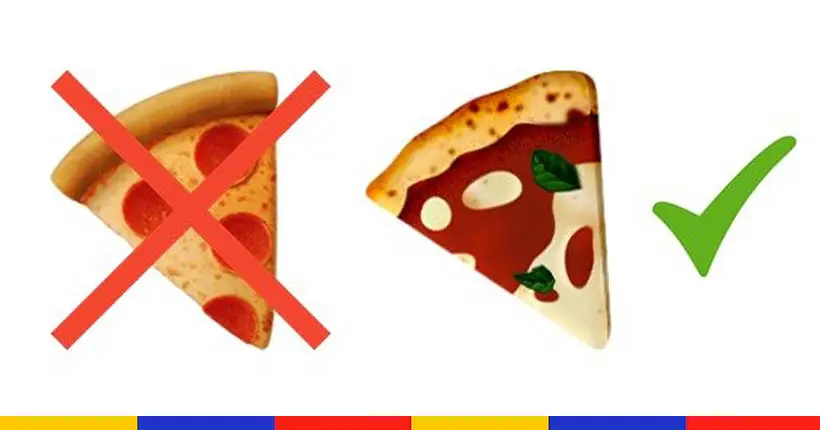 Des Italiens lancent une pétition pour changer l’apparence de l’émoji pizza