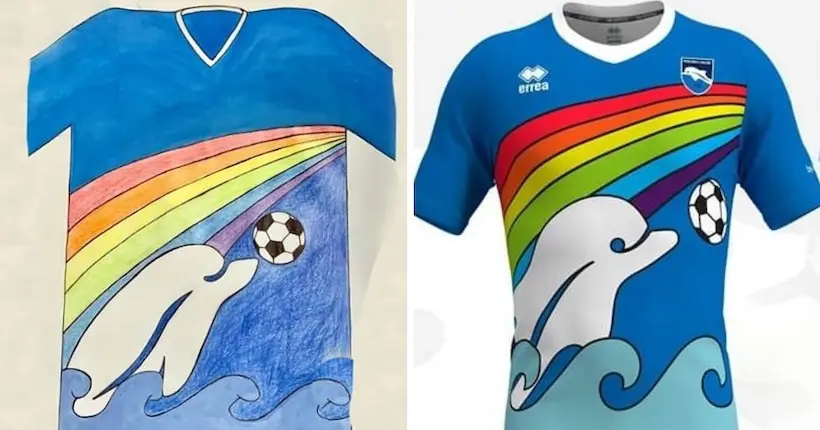Le coloriage d’un enfant de 6 ans va devenir le maillot officiel de Pescara