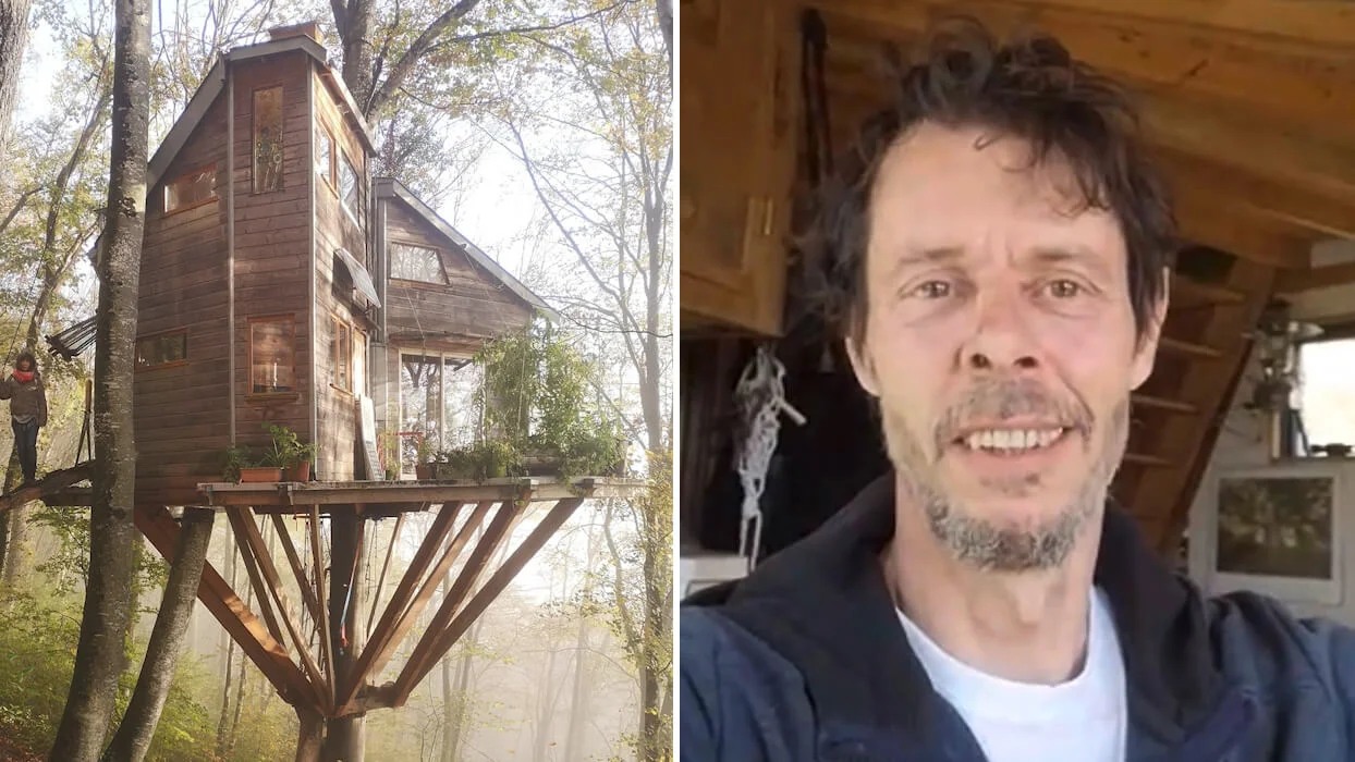 Vidéo : le confinement de Xavier, qui vit dans une cabane dans les arbres