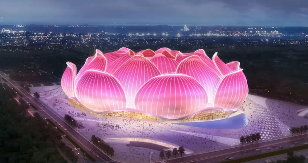 La Chine construit un stade à plus de 100 000 places en forme de fleur de lotus