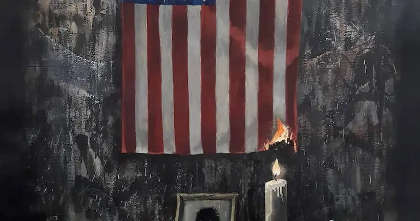 Banksy brûle le drapeau américain dans une nouvelle œuvre coup de poing