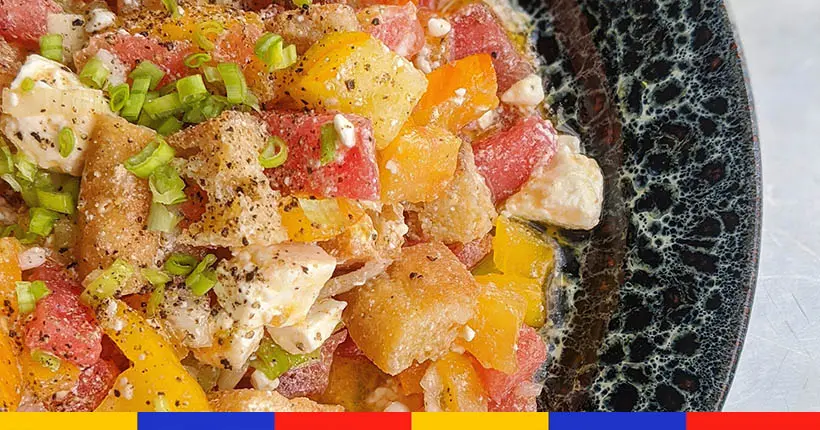 Tuto : salade de tomates, pastèque et feta