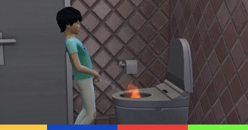 Tout va bien, les Sims font pipi du feu