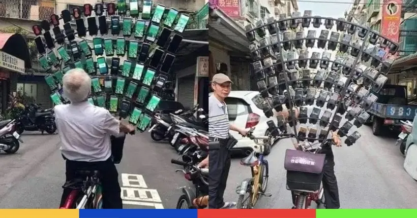 Un papi taïwanais se balade avec 64 smartphones sur son vélo pour jouer à Pokémon Go