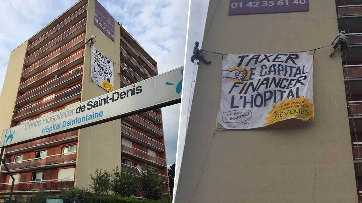À Saint-Denis, des soignants érigent leurs revendications sur leur hôpital