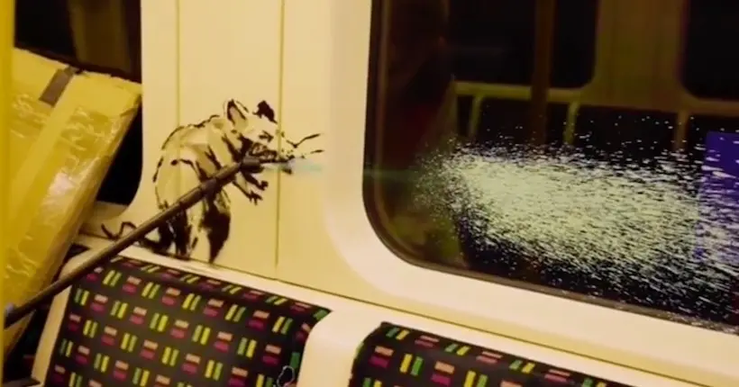 Banksy a infiltré le métro londonien pour y lâcher des rats masqués