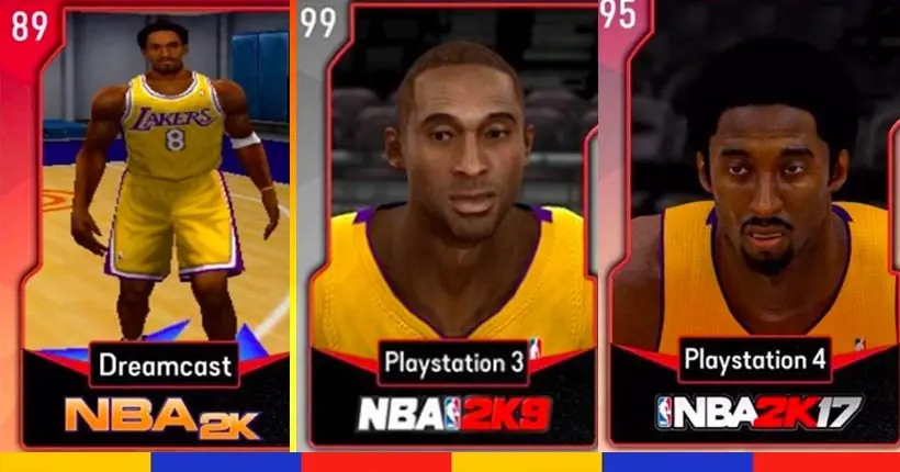 En images : découvrez l’évolution de Kobe Bryant dans tous les opus de NBA 2K