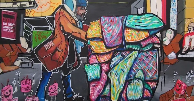 À travers ses peintures, un ancien SDF raconte la vie dans la rue et ses addictions