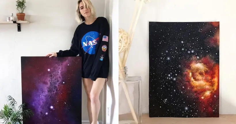 Une artiste s’inspire des photos de la Nasa pour créer de sublimes peintures de l’espace