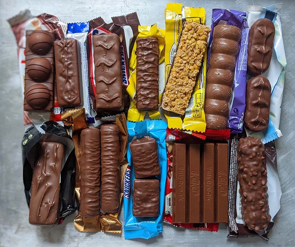 Barres chocolatées au nougat dans nos distributeurs de snacking