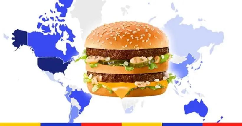 Voici une carte du prix du Big Mac à travers le monde