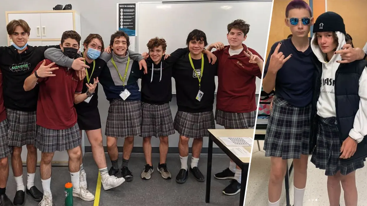 Québec : des garçons viennent en jupe pour dénoncer le sexisme à l’école