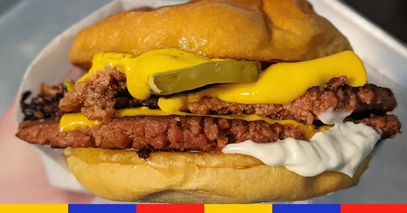 Tuto : ce double smash burger est végétarien