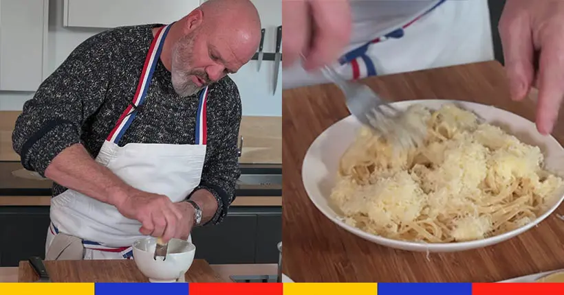 Vidéo : Philippe Etchebest prépare des pâtes et ça ressemble à un plat de fin de soirée