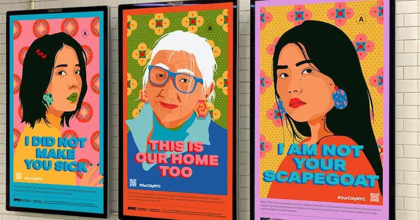 Une campagne de dessins contre le racisme anti-asiatique exposée dans le métro new-yorkais