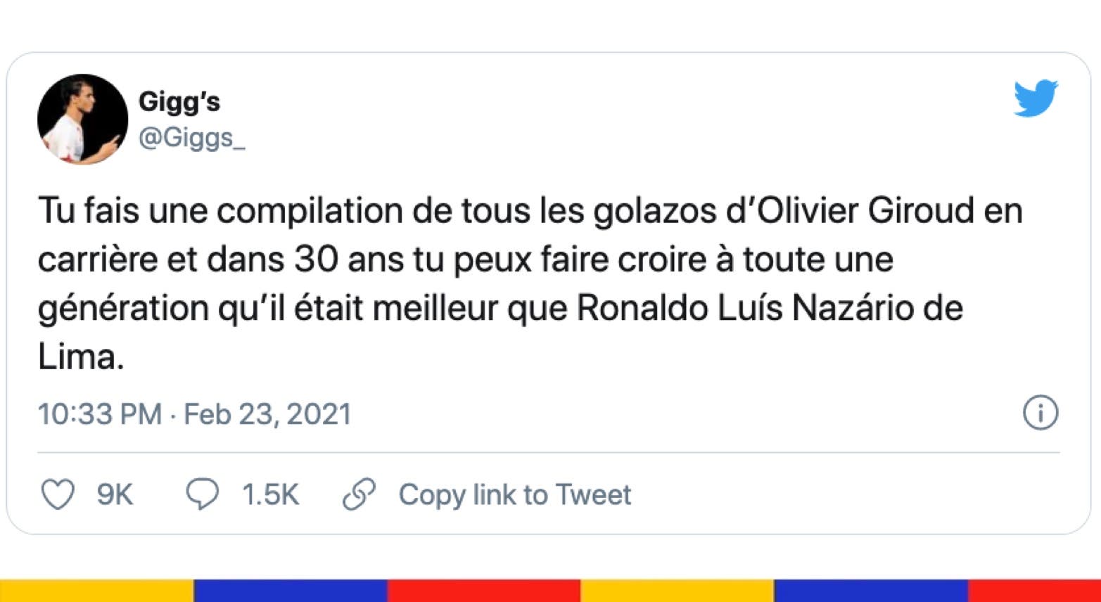 Le grand n’importe quoi des réseaux sociaux : retourné d’Olivier Giroud