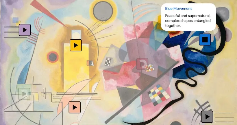 Le Centre Pompidou vous permet d’écouter les peintures et couleurs de Kandinsky