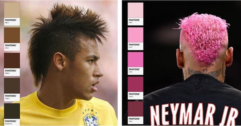 Pour l’anniversaire de Neymar, un site a réalisé des Pantone de ses coupes de cheveux