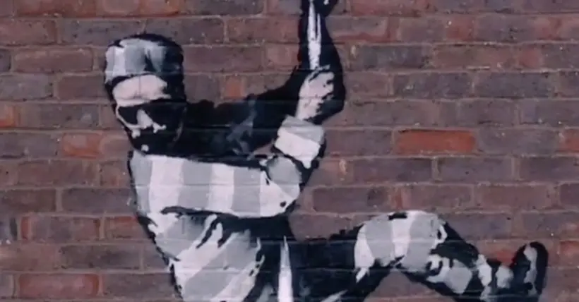 Sur le mur d’une prison, Banksy a réalisé une nouvelle œuvre militante