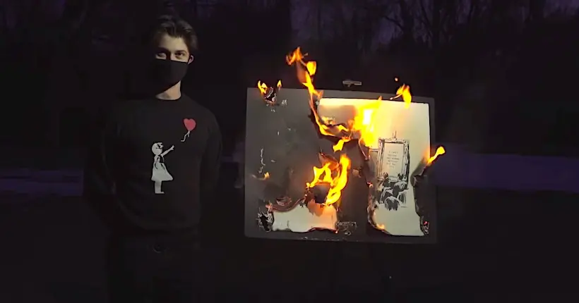 Une œuvre de Banksy a été brûlée… afin d’être vendue sous forme numérique