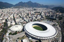 <p>RIO DE JANEIRO, BRAZIL &#8211; JUNE 29: An aerial view of the Maracana Stadium is seen ahead of the FIFA Confederations Cup Brazil 2013 Final on June 29, 2013 in Rio de Janeiro, Brazil. (Photo by Alex Livesey &#8211; FIFA/FIFA via Getty Images)</p>

