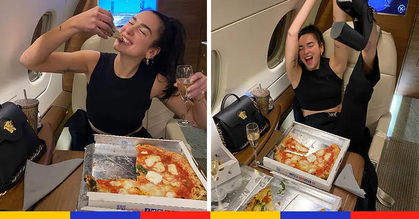 De passage en Italie, Dua Lipa repart en jet avec les meilleures pizzas de la ville