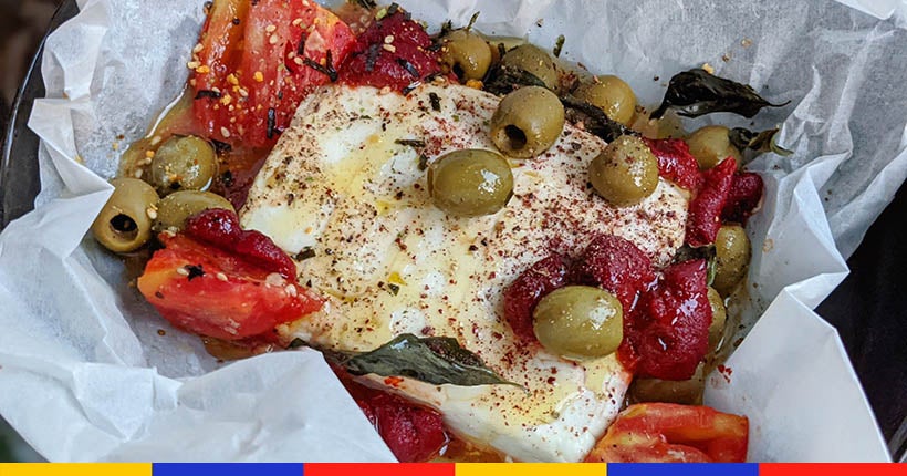 Tuto basique : feta au four aux olives et tomates