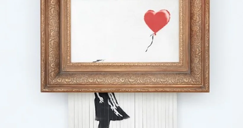 Une version en diptyque de La Fille au ballon de Banksy mise aux enchères