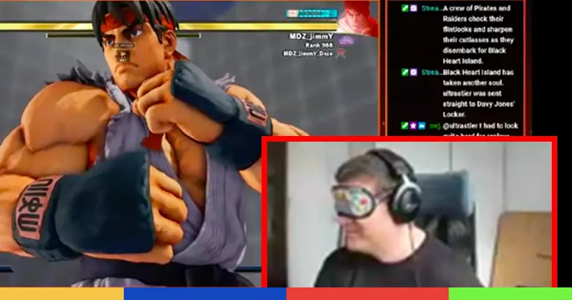 Ce champion de Street Fighter aveugle affronte (et éclate) ses abonnés sur Twitch