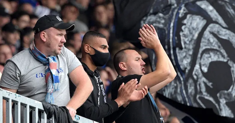 Suspendu, le joueur de Strasbourg Alexander Djiku a passé la rencontre avec les ultras