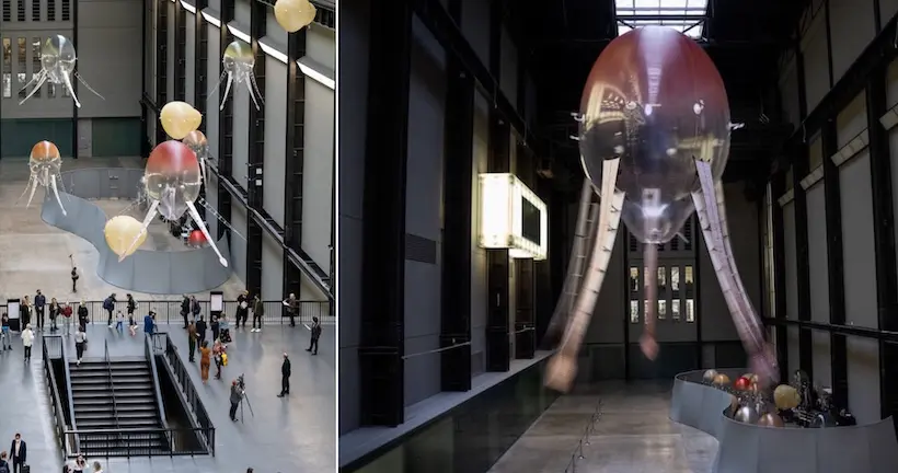 Des “pieuvres” géantes attirées par la chaleur humaine investissent le Tate Modern