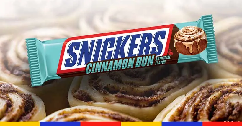 Snickers lance une nouvelle barre chocolatée “façon cinnamon roll”