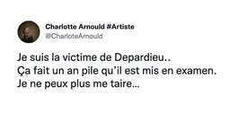 L’actrice qui accuse Gérard Depardieu de viol prend la parole sur Twitter