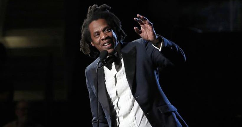 <p>Jay-Z au Rock and Roll Hall of Fame 2021 / Getty Images</p>
