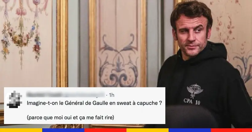 Le grand n’importe quoi des réseaux sociaux spécial sweat d’Emmanuel Macron