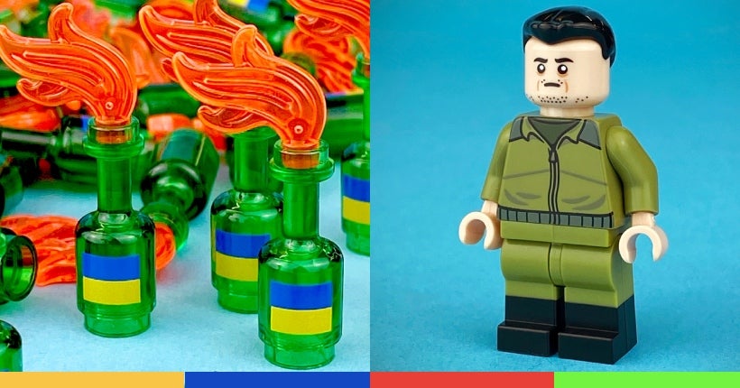 Lego : on peut désormais jouer avec une figurine Zelensky et des cocktails Molotov
